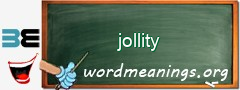 WordMeaning blackboard for jollity